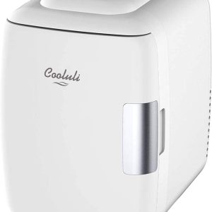Celebrate with Us Anniversary Limited-Time & Limited-Quantity Deal RM 99.00：Cooluli Mini Fridge for Bedroom - Car, Office Desk & Dorm Room - Portable 4L/6 Can Electric Plug In Cooler & Warmer for Food, Drinks, Skincare Beauty & Makeup - 12v AC/DC & Exclusive USB Option